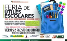Alcalde de Juárez anuncia Feria de Útiles Escolares