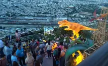 Iluminan Puerto Noas en Torreón con exposición Mundo Dino; conoce de qué trata