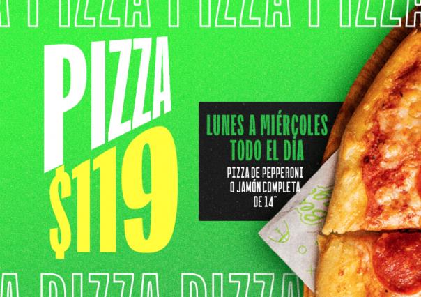 Promoción especial de pizza en Coltons