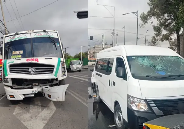 9 Lesionados por choque entre camión y combi en Zaragoza