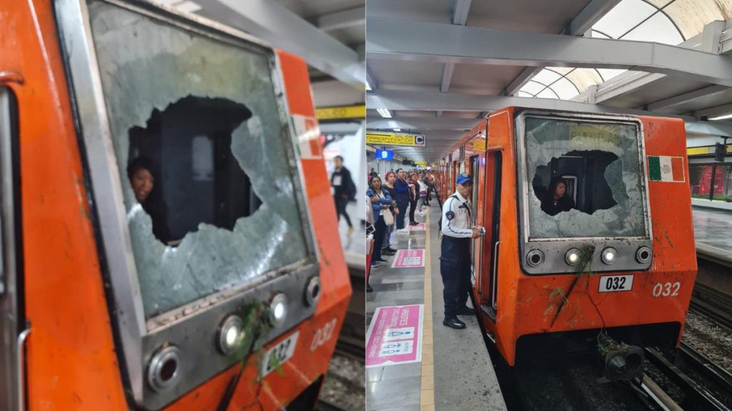 Árbol cae sobre vagón de Metro en Línea 5 y lastima a conductora