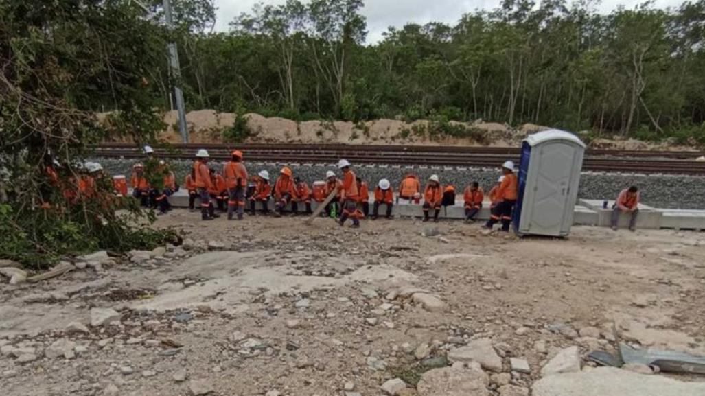 Trabajadores del Tren Maya mantienen su paro laboral
