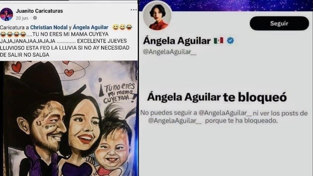 Caricaturista regio es bloqueado en redes sociales por Ángela Aguilar