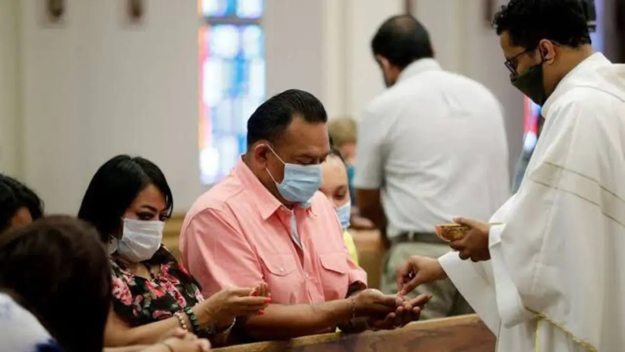 Misas con medidas de protección sanitarias / Foto: Redes Sociales