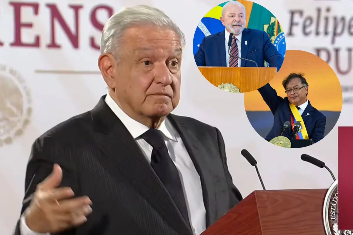 Andrés Manuel López Obrador, Luiz Inácio Lula da Silva y Gustavo Petro Urrego. Foto: Captura de pantalla