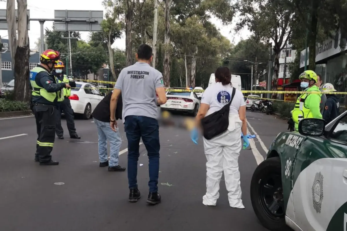 Ciclista atropellado en colonia Parque San Andrés. Foto: Ramón Ramírez