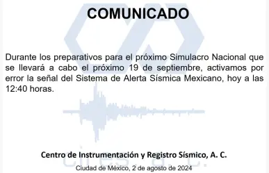 ¡Que siempre que no! Se equivoca Alerta Sísmica en Edomex y CDMX