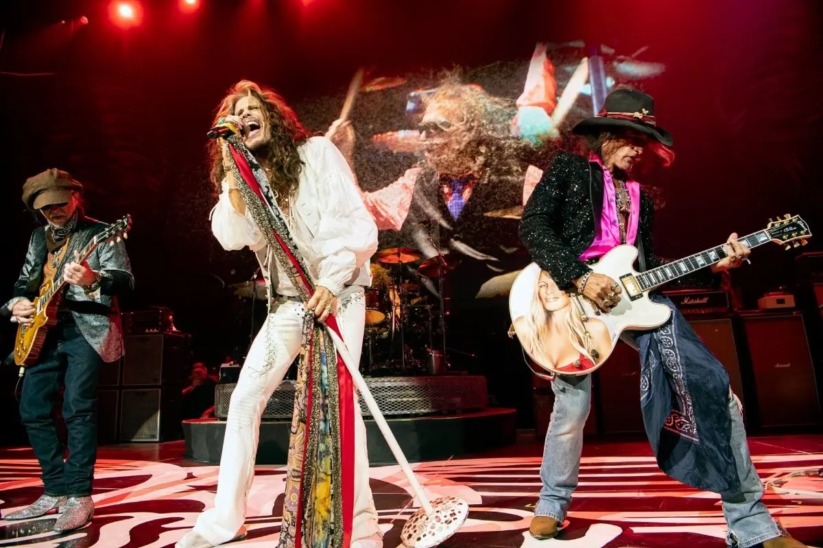 Aerosmith en concierto Foto: X(Twitter) @Aerosmith