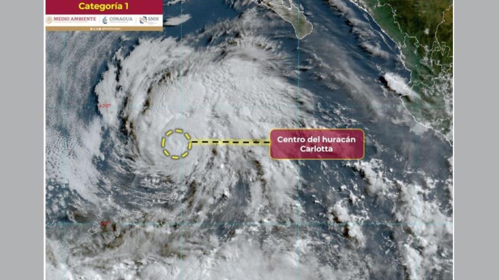 Carlotta se intensifica a huracán categoría 1: esta es su trayectoria