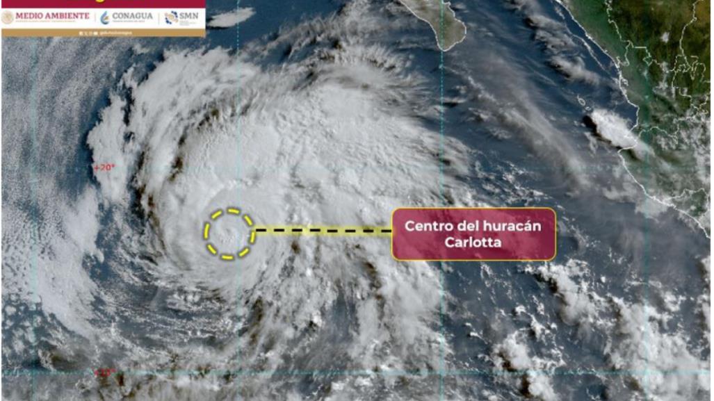 Carlotta se intensifica a huracán, primero de la temporada 2024 en el Pacífico