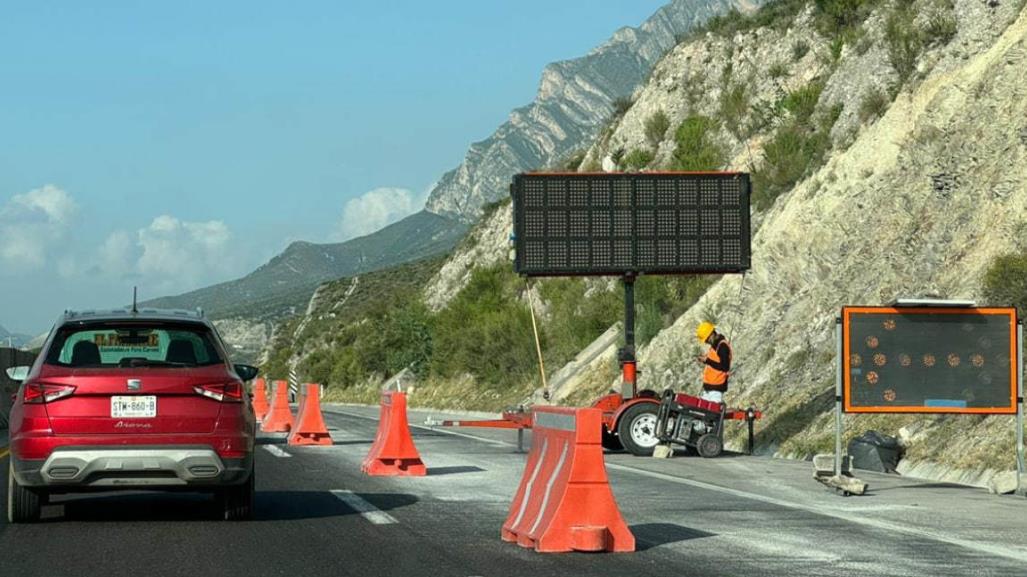 Carretera Saltillo-Monterrey: Por mantenimiento, llaman a tomar precaución