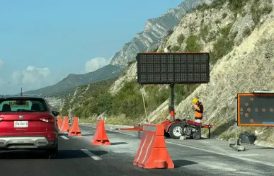 Carretera Saltillo-Monterrey: Por mantenimiento, llaman a tomar precaución