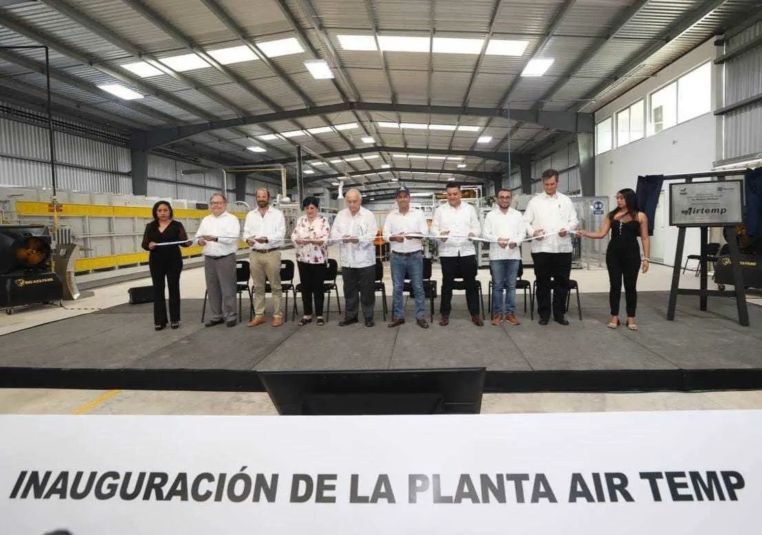 La nueva planta de fabricación de radiadores de la empresa Air Temp de México que estará en Mérida generará  250 empleos directos y 650 indirectos para las familias yucatecas.- Foto cortesía