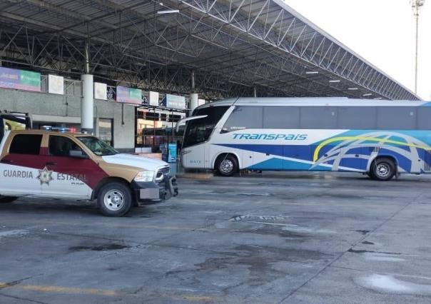 Vigilancia permanente de la Guardia Estatal en centrales de autobuses