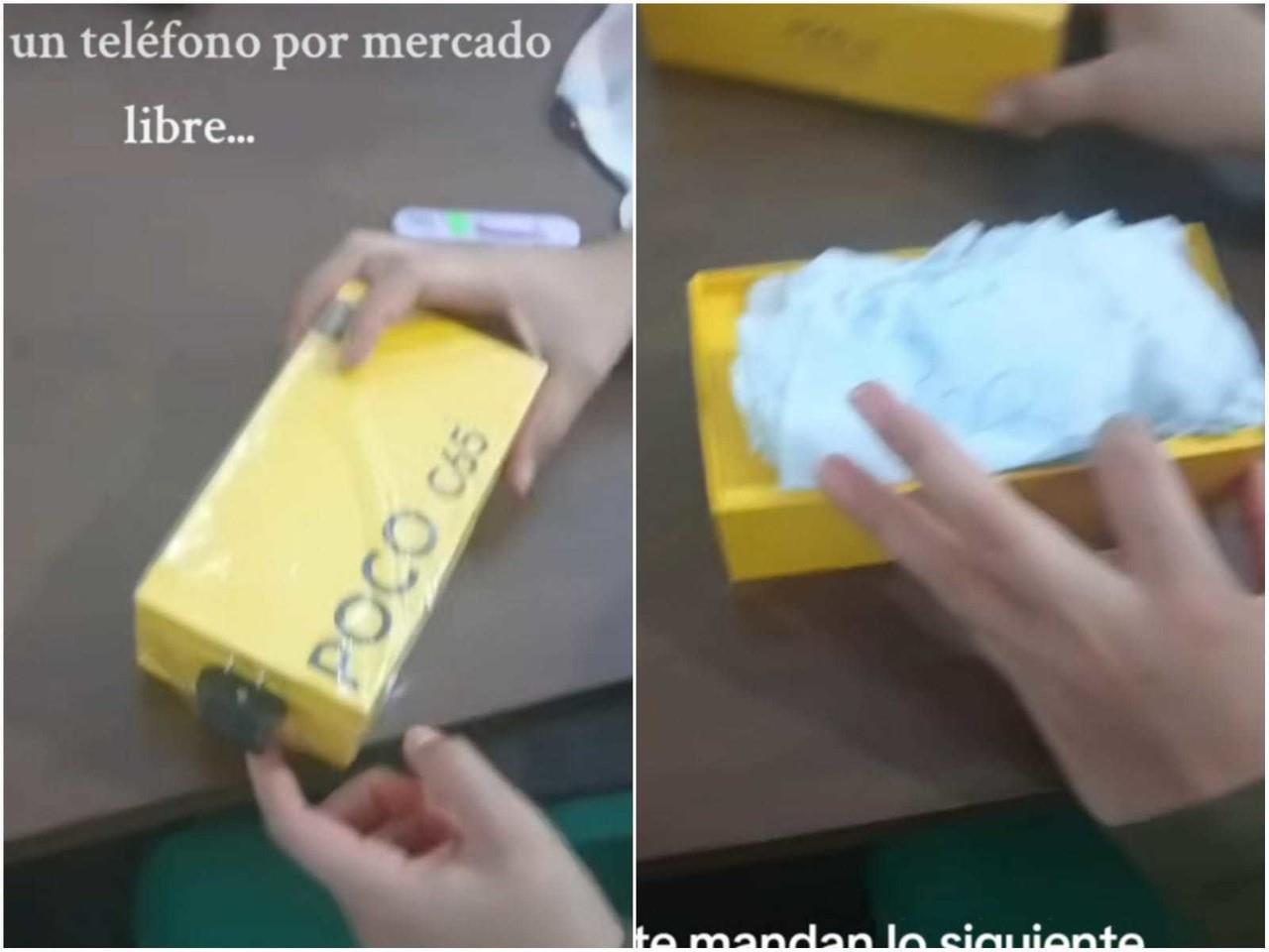 Tras la desilusión, la joven realizó el reclamo en Marcado Libre y tras unos días, le devolvieron su dinero. Foto: Tiktok.