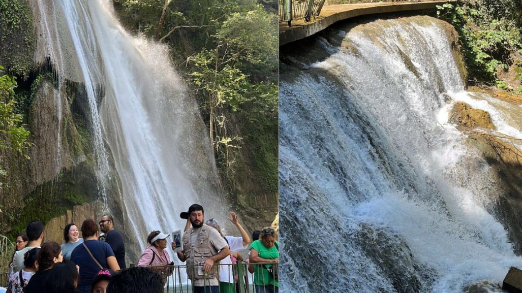 Revive cascada Cola de Caballo tras tormenta Alberto