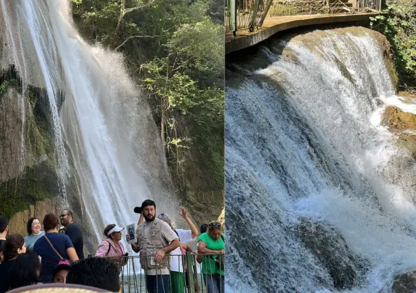 Revive cascada Cola de Caballo tras tormenta Alberto