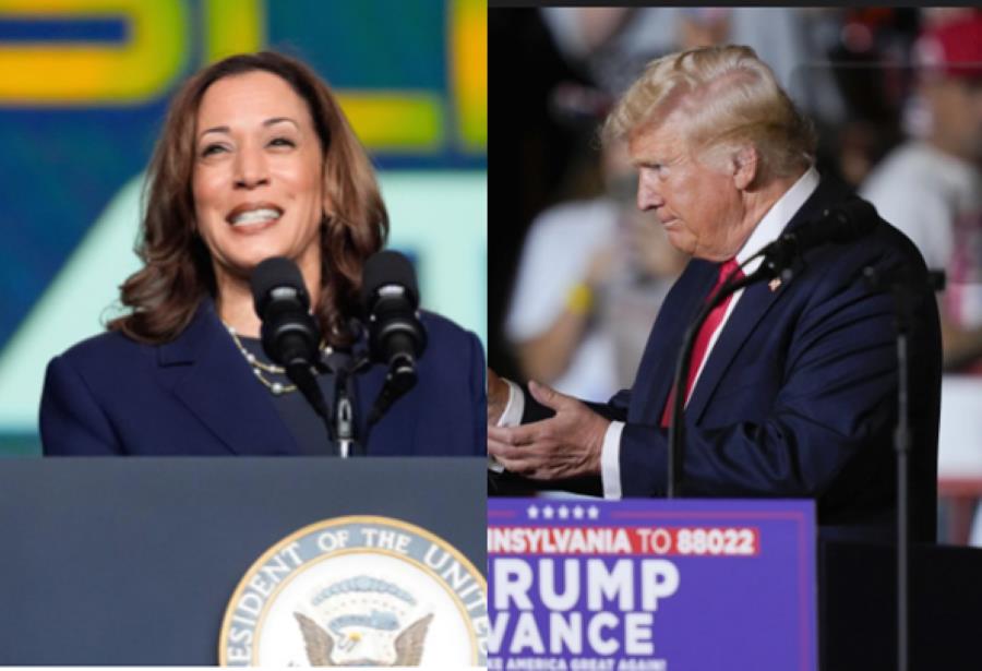 Kamala Harris y Donald Trump podrían debatir el 4 de septiembre. Foto. AP