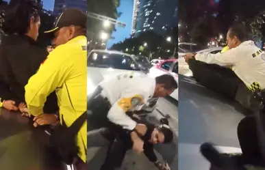 #VIDEO: Pareja es detenida por invadir carril del Metrobús y agredir a policías