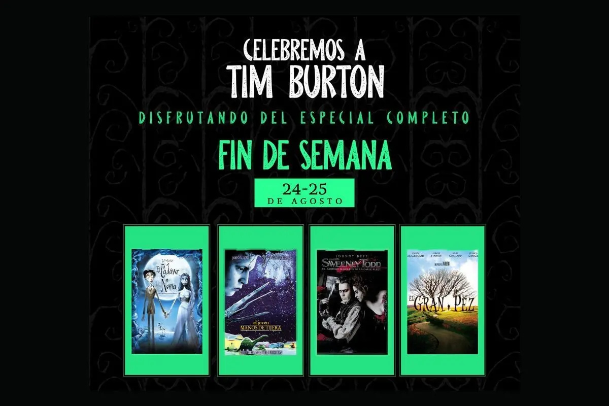 Cartelera Tim Burton. Foto de Cinemex.