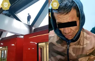 #VIDEO: Policías rescatan a hombre que intentaba lanzarse en Metro Constitución