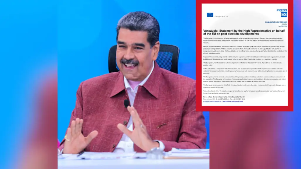 Unión Europea no reconoce triunfo de Nicolás Maduro en elecciones de Venezuela