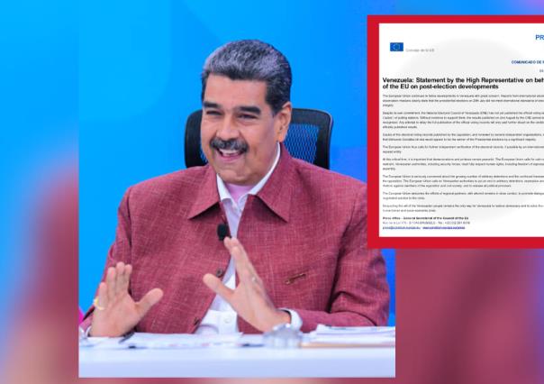 Unión Europea no reconoce triunfo de Nicolás Maduro en elecciones de Venezuela