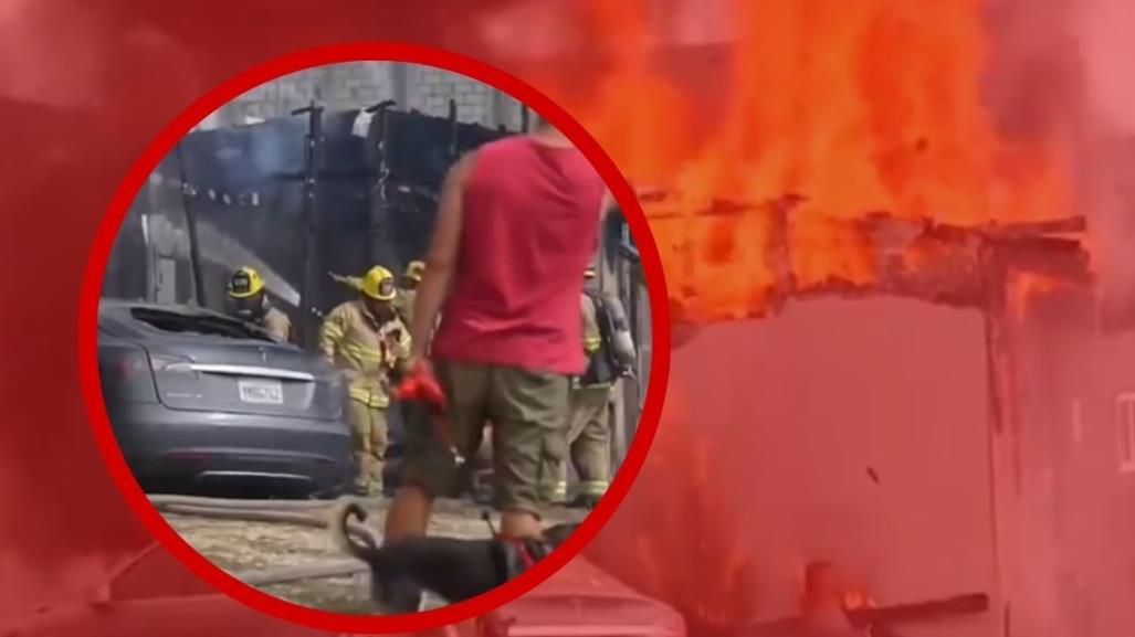 Conecta Tesla a diablito de luz y desata un gran incendio (VIDEO)