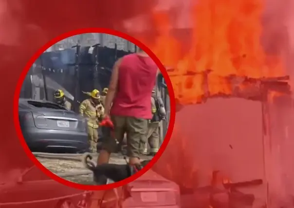 Conecta Tesla a diablito de luz y desata un gran incendio (VIDEO)