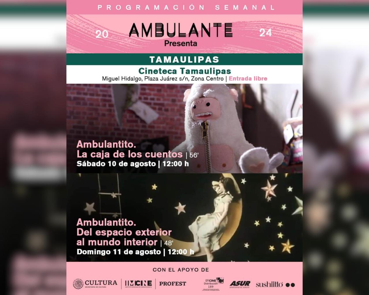 Cartelera Ambulante 2024. Foto: Ambulante 2024