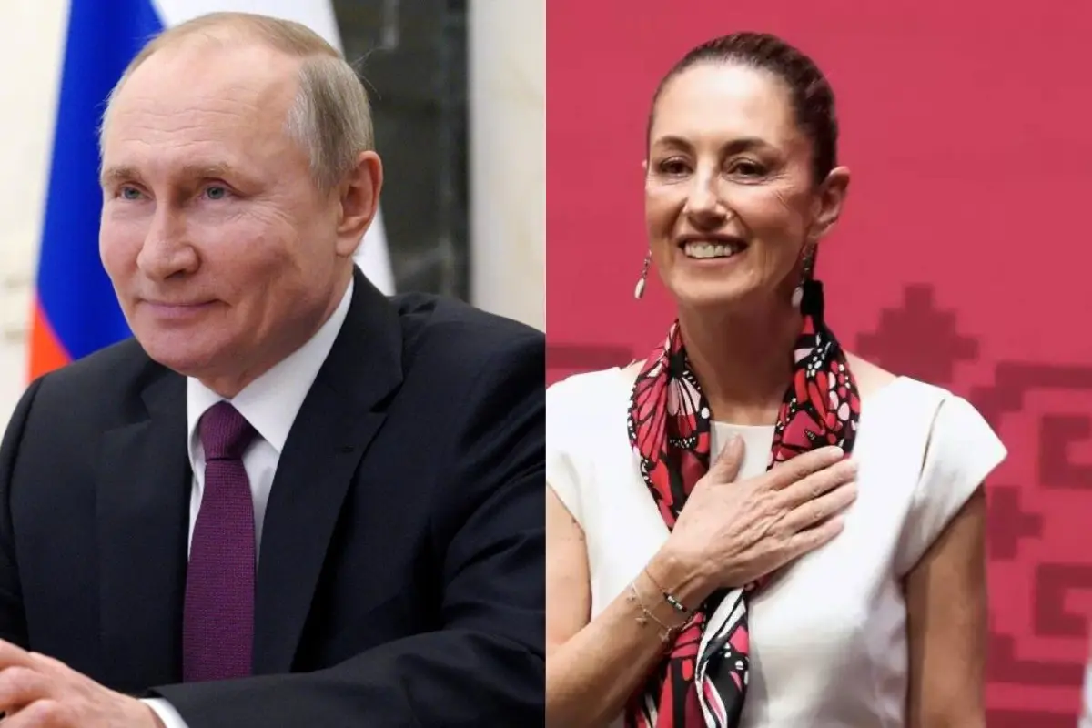 Vladimir Putin y Claudia Sheinbaum.   Foto: Especial