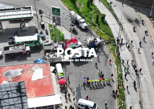 Caos en Chimalhuacán: recolectores bloquean avenida por inseguridad