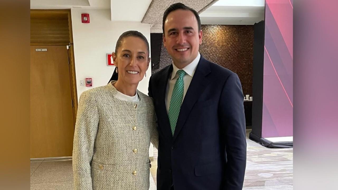 Claudia Sheinbaum junto a Manolo Jiménez. (Fotografía: Manolo Jiménez)