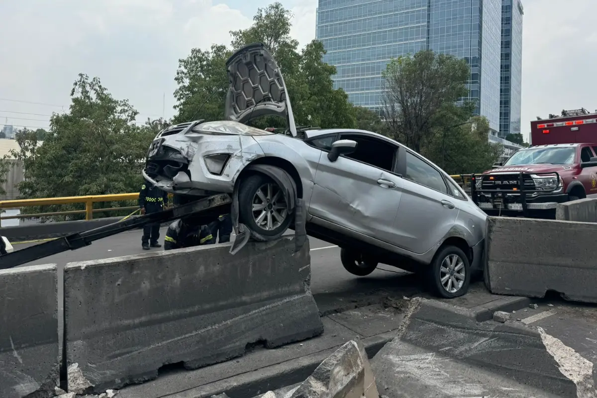 Auto accidentado.   Foto: Ramón Ramírez