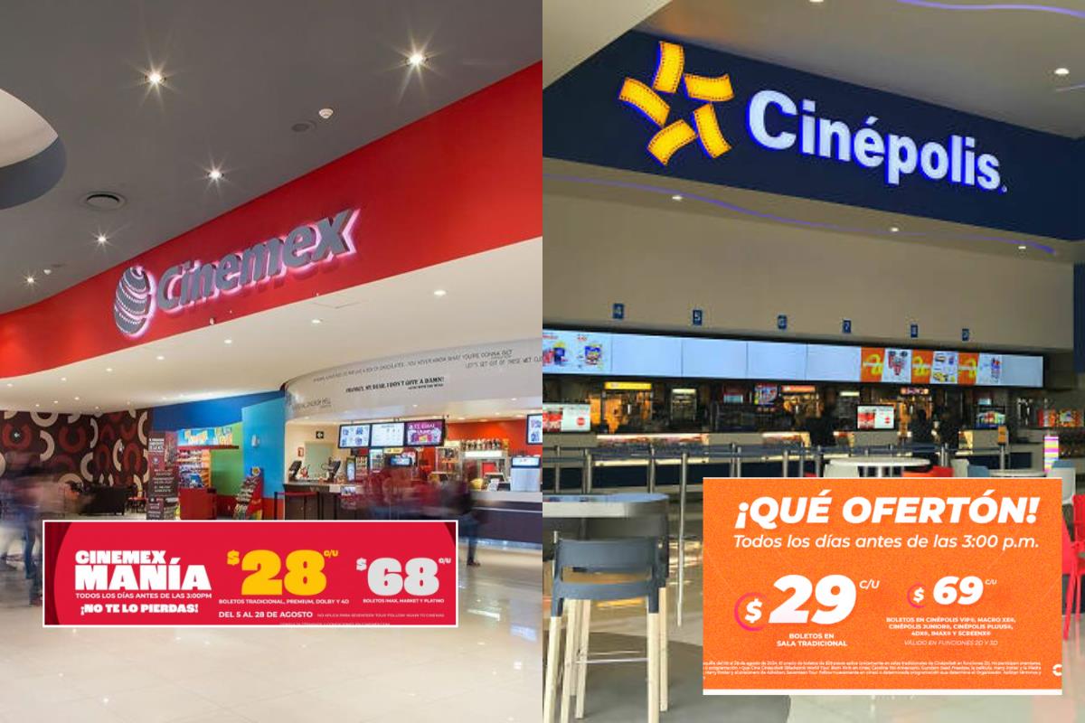 Cinépolis y Cinemex.   Foto: Especial