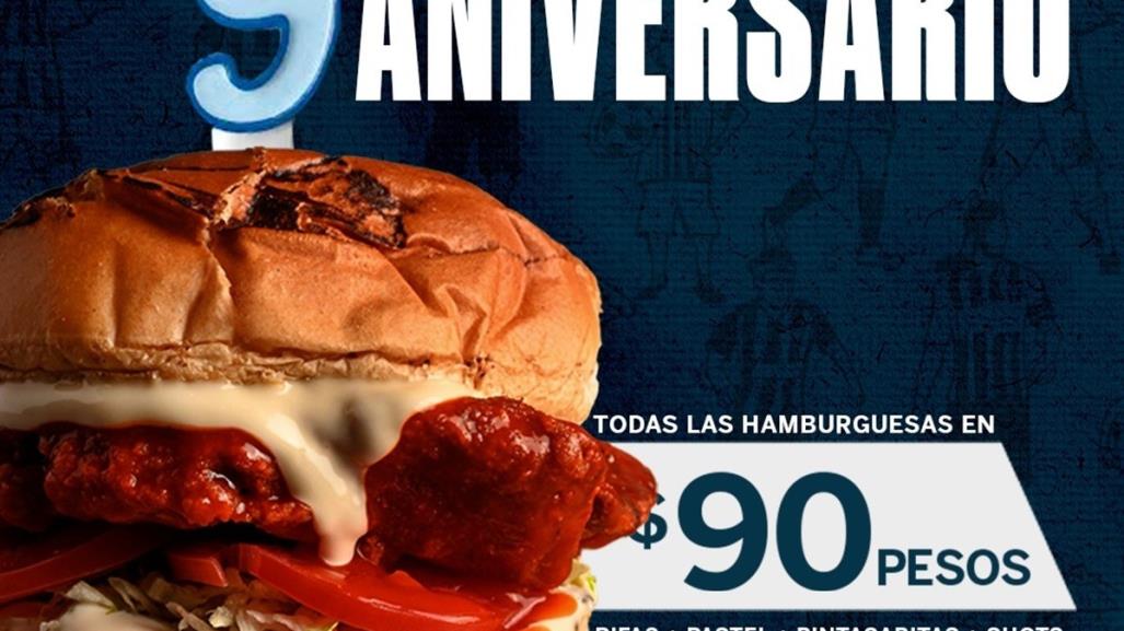 Fiesta de Aniversario en Restaurante Azul: ¡Hamburguesas a $90!