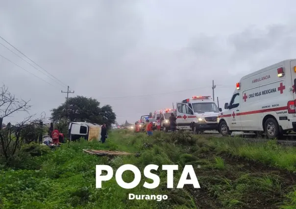 Bache en el tramo Canatlán - Nuevo Ideal ocasiona la muerte de una señora