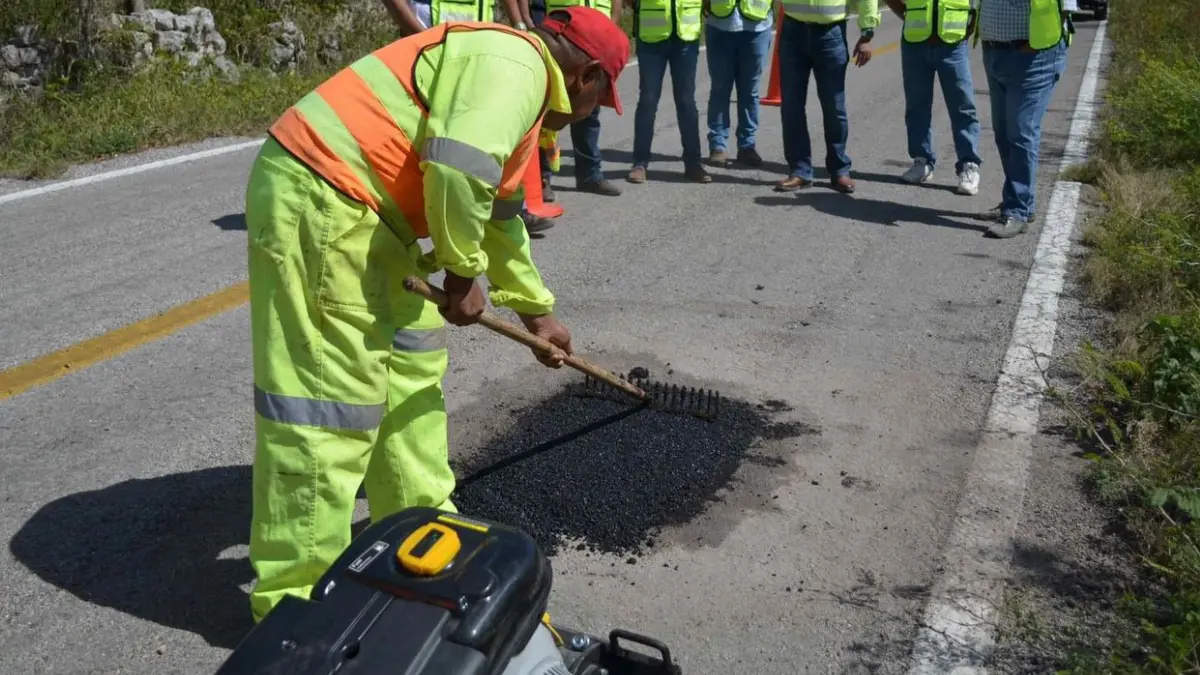 Uno de los proyectos pendientes en el paso vehicular de Conkal Foto: Irving Gil