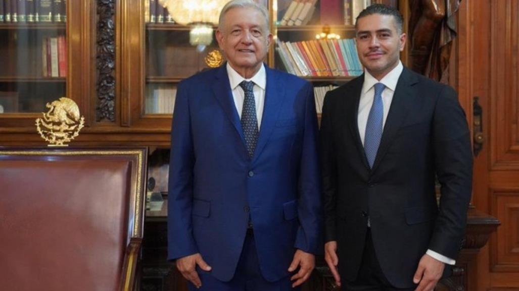 Omar García Harfuch y AMLO se reúnen en Palacio Nacional