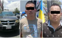 Arrestan a dos hombres en Monterrey con camioneta robada y un arma