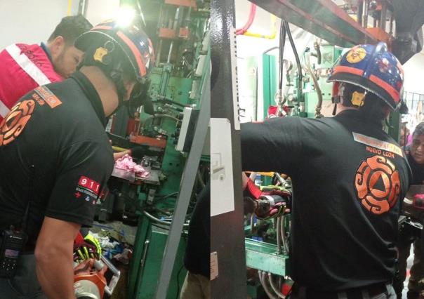 Rescatan a trabajador prensado por maquinaria en el Parque Kalos