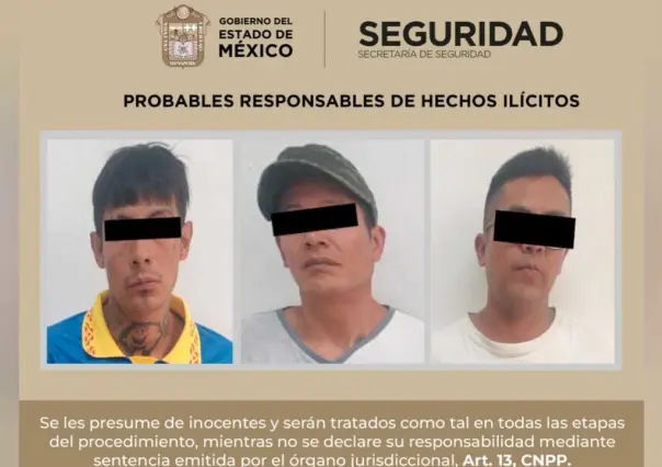 Detenidos tres hombres por delitos contra la salud en el Edomex