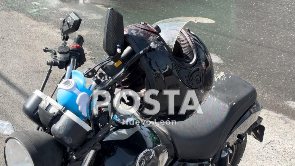 Motociclista termina herido tras accidente en Monterrey