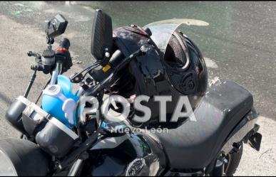 Motociclista termina herido tras accidente en Monterrey