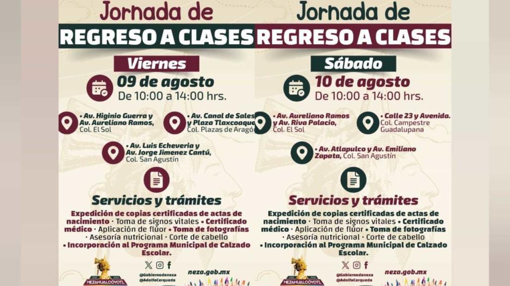 Jornadas de regreso a cases en Nezahualcóyotl: Servicios gratuitos