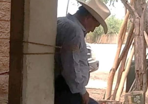 Amarran a exalcalde de Bácum, Sonora a un poste