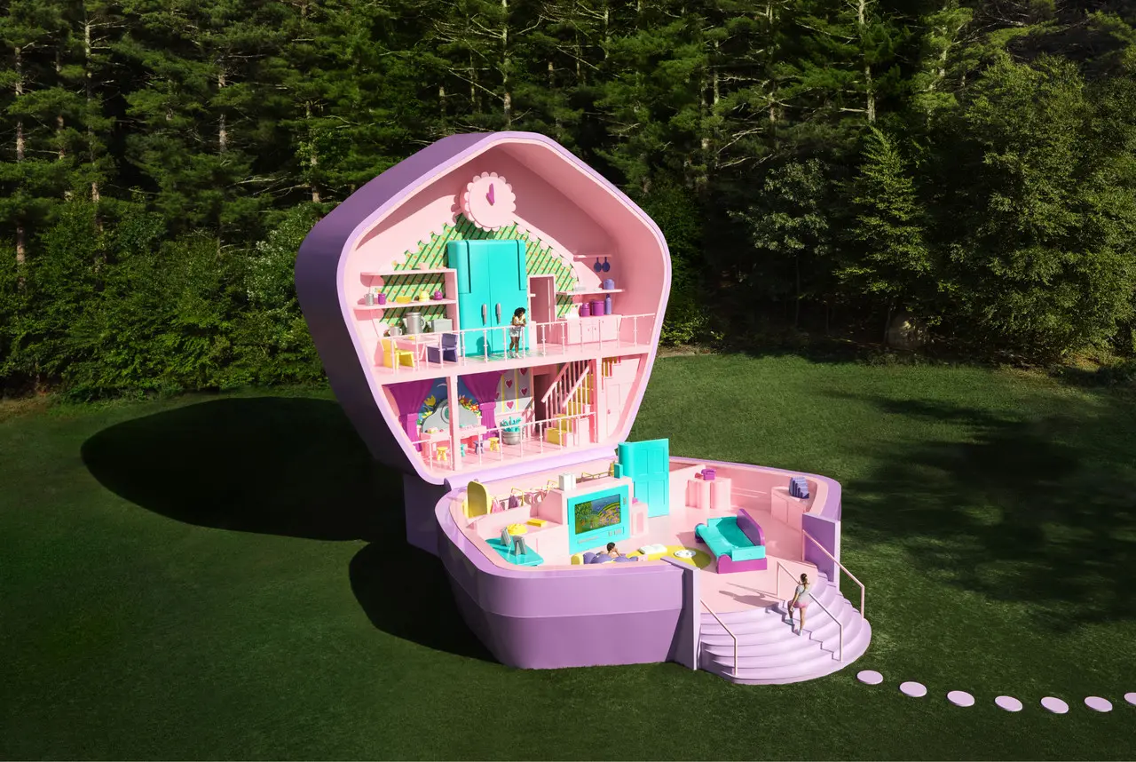 La casa-cofre de Polly Pocket en tamaño real. Foto y video: Airbnb.com