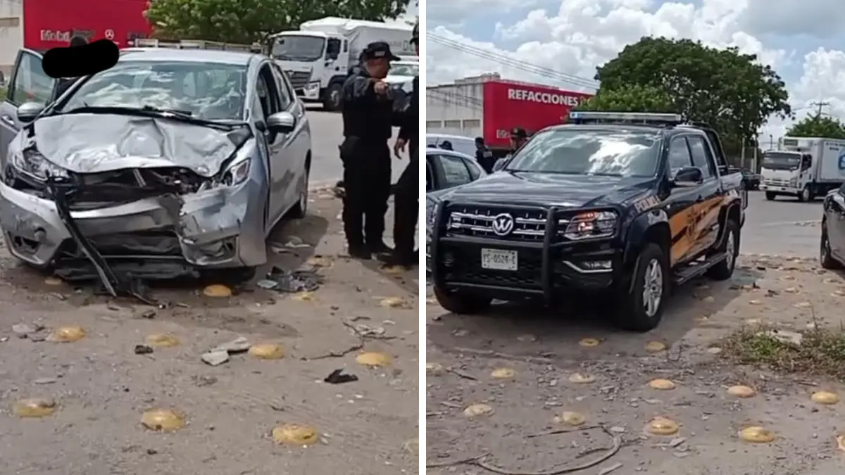 El automóvil particular terminó en pérdida total Foto: 20 Online