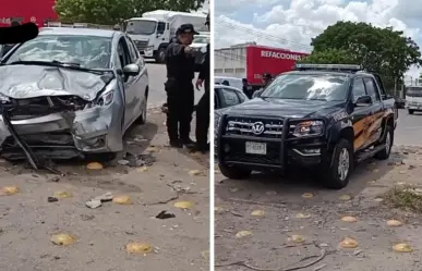 Dos abuelitos resultan lesionados tras un choque en el Periférico de Mérida