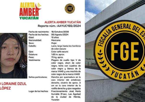 Alerta Amber Yucatán: Reportan la desaparición de una joven de 15 años